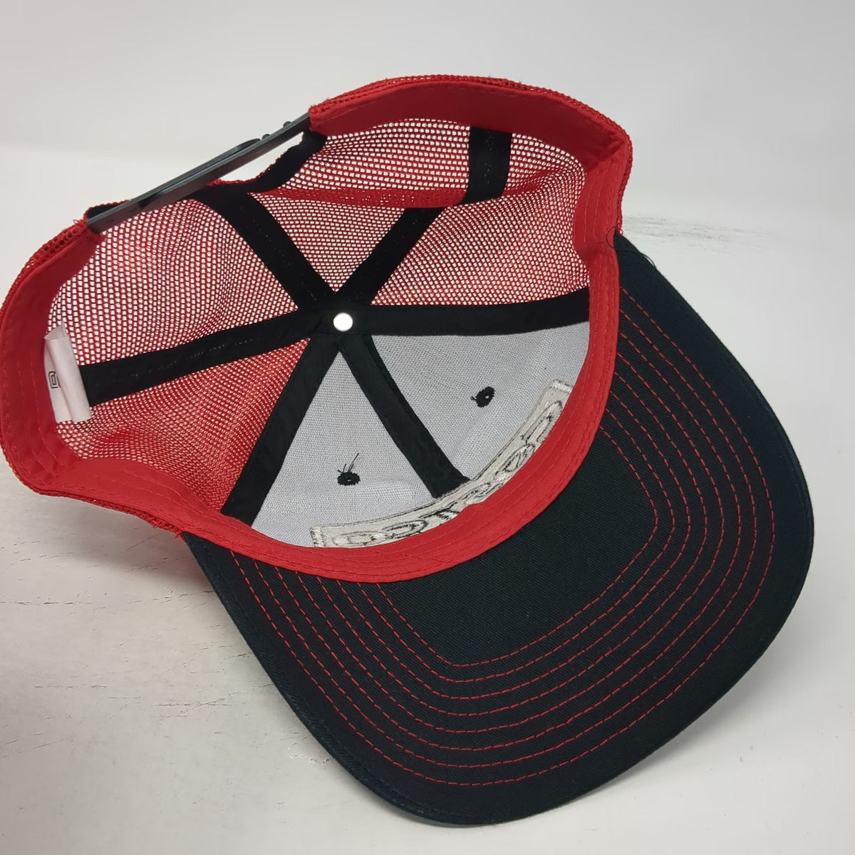 Bamko Costco Wholesale Black Red Trucker Hat One Size Mesh Back Snapback
