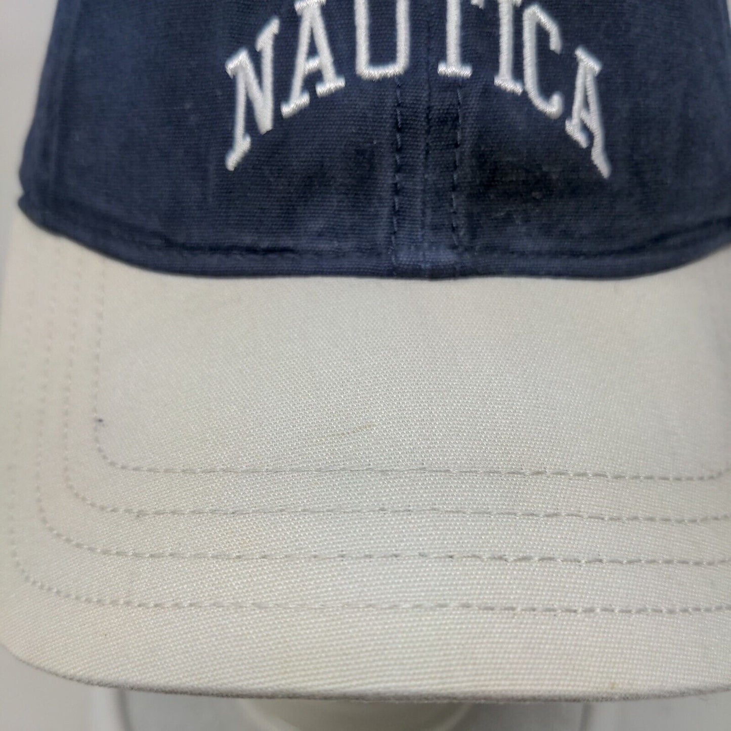 Nautica Slideback Hat Blue One Size Adjustable Embroidered 6 Panel Cotton