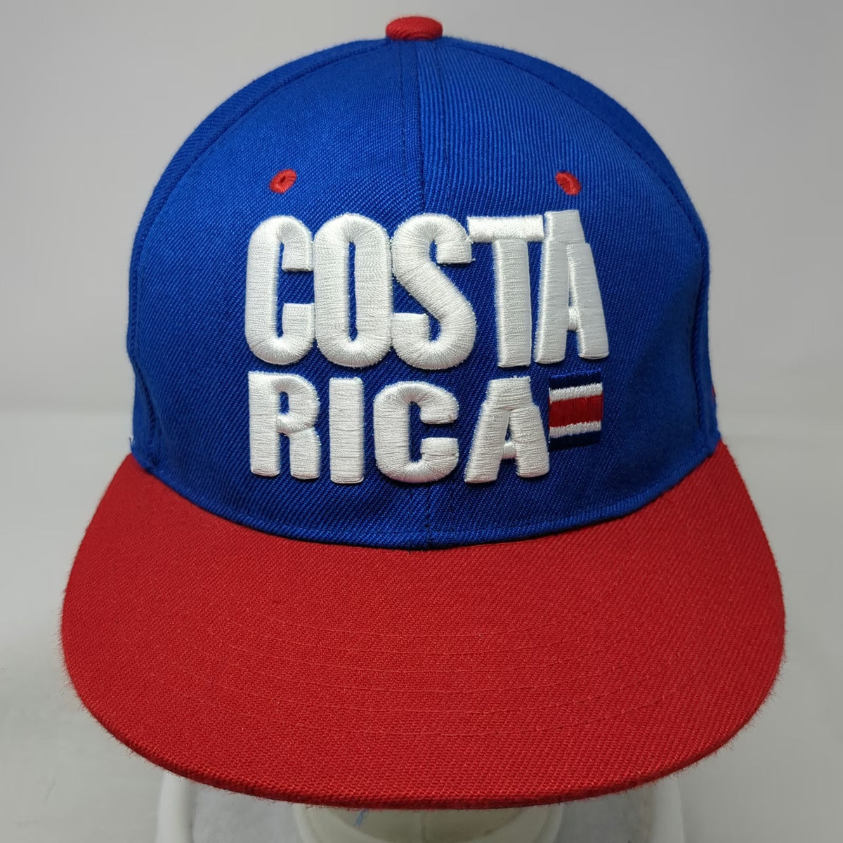 Blue Snapback One Size Costa Rica Hat Vamos Sele 3D Embroidery Graphic Flat Brim