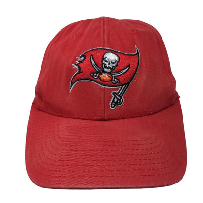 NFL Tampa Bay Buccaneers Strapback Hat Red OSFA Embroidered Logo Flag