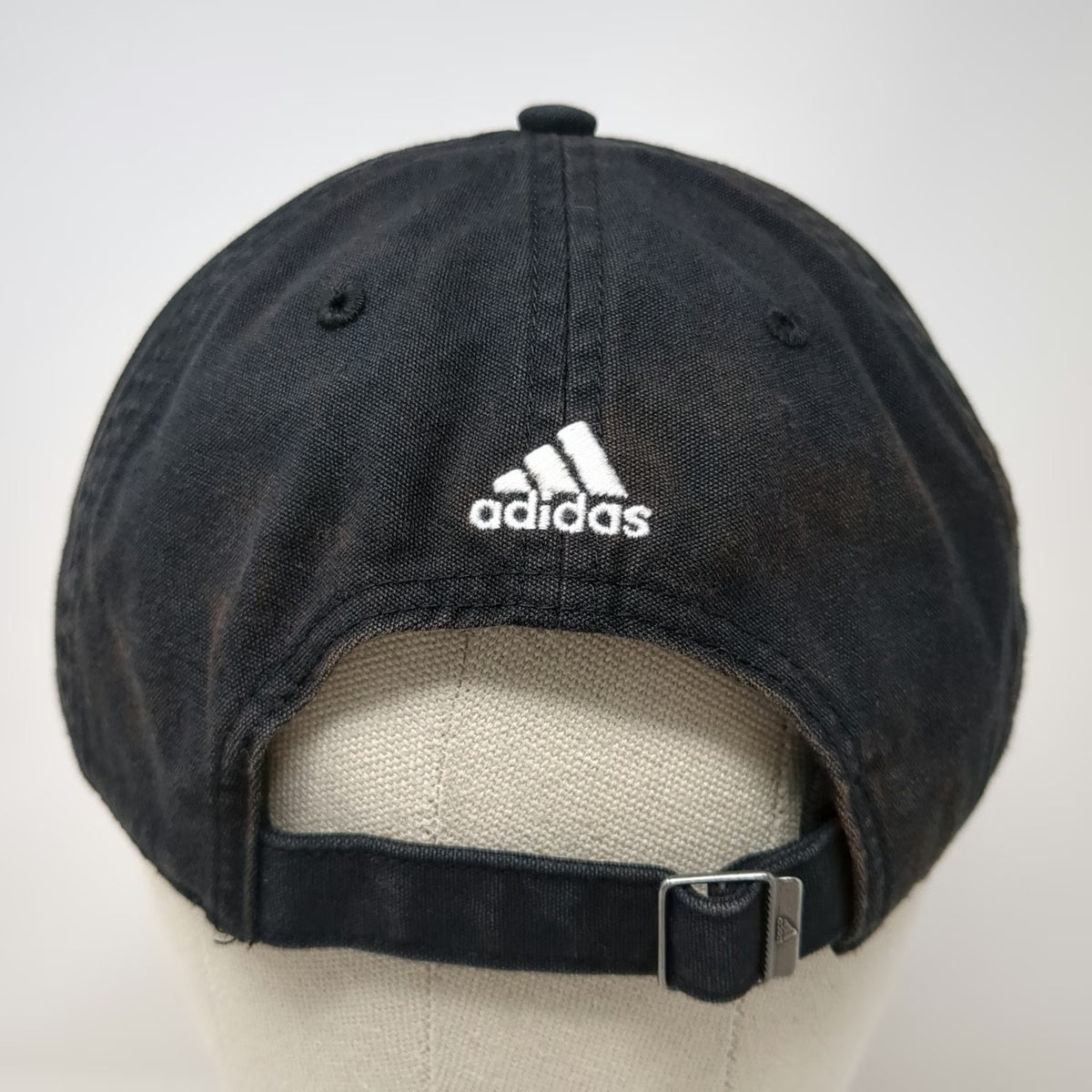 Adidas Baseball Cap Black One Size Embroidered Aeroready Slideback Cotton Hat