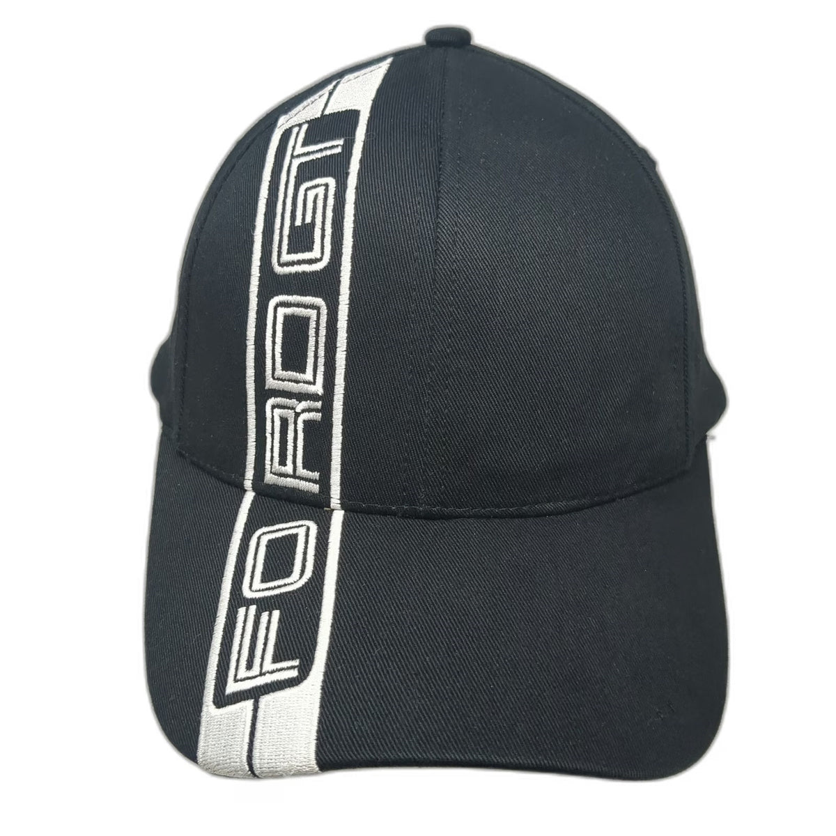 Ford Baseball Cap Black One Size GT Stripe Graphic Cotton Logo Strapback Hat