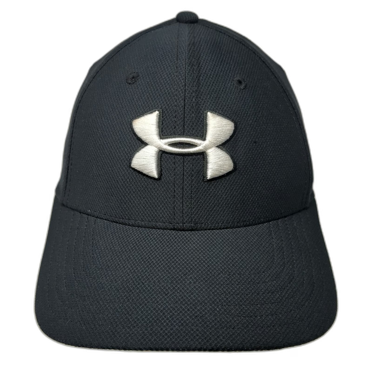Under Armour Baseball Cap Black L Fitted Blitzing Polyester Mesh Athletic Hat