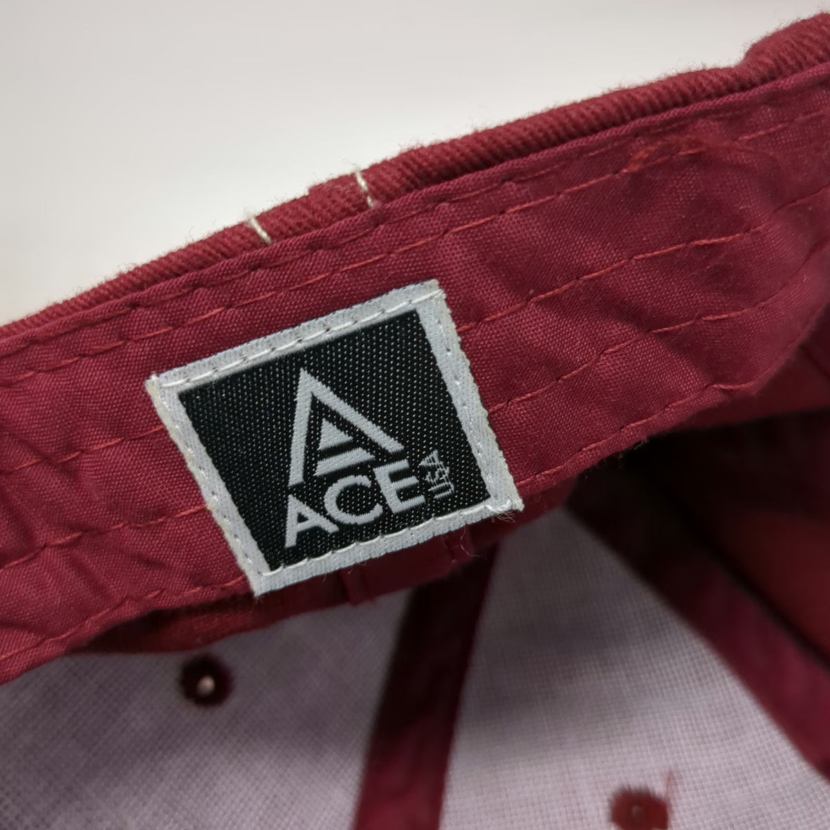ACE Alaska 1959 Mountain Baseball Cap Red One Size Contrast Stitching Hat