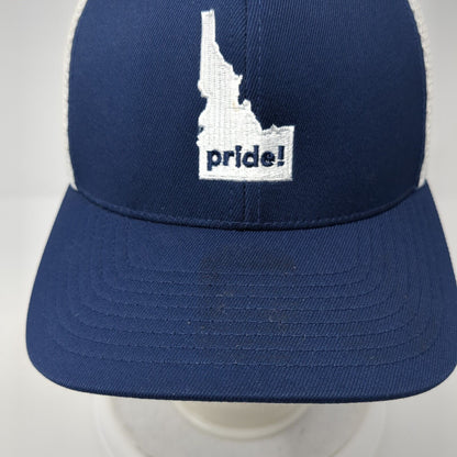 Idaho Pride Snapback Trucker Hat Blue One Size Mesh Back Flexfit 110