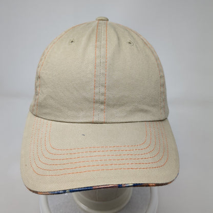 Unbranded Slideback Hat Tan OS Adjustable 6 Panel Lined Plaid Blank Cotton