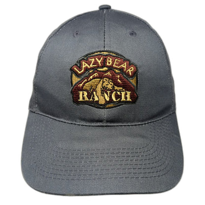 HTT Lazy Bear Ranch Baseball Cap Gray One Size Embroidered Patch Strapback Hat