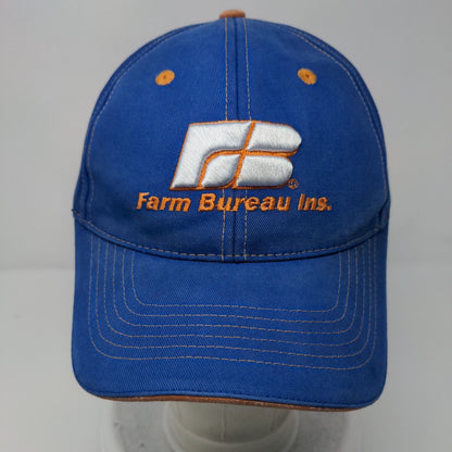 Farm Bureau Ins. Strapback Hat Blue One Size Adjustable Embroidered Buck's Bags