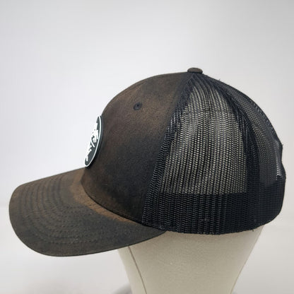 Vortex Trucker Hat Black One Size Mesh Back Mountain Patch Snapback Outdoors