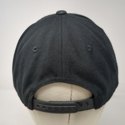 Yupoong Snapback Hat Black One Size Kerry Hill Winery Logo Patch Wool Blend