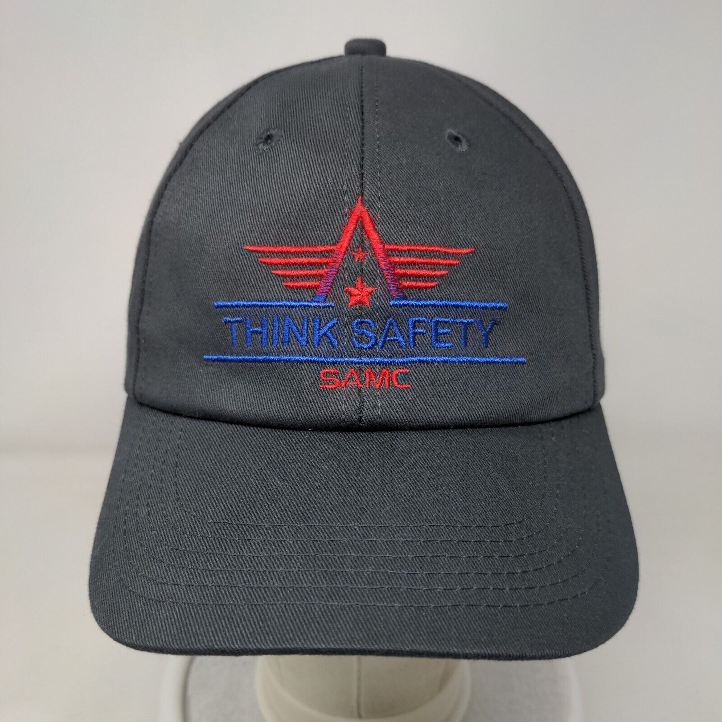 Think Safety SAMC Strapback Hat Gray One Size Embroidered K-Products