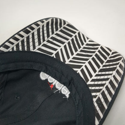 Ame & Lulu Geiger Baseball Cap Black One Size Chevron Underbrim Strapback Hat