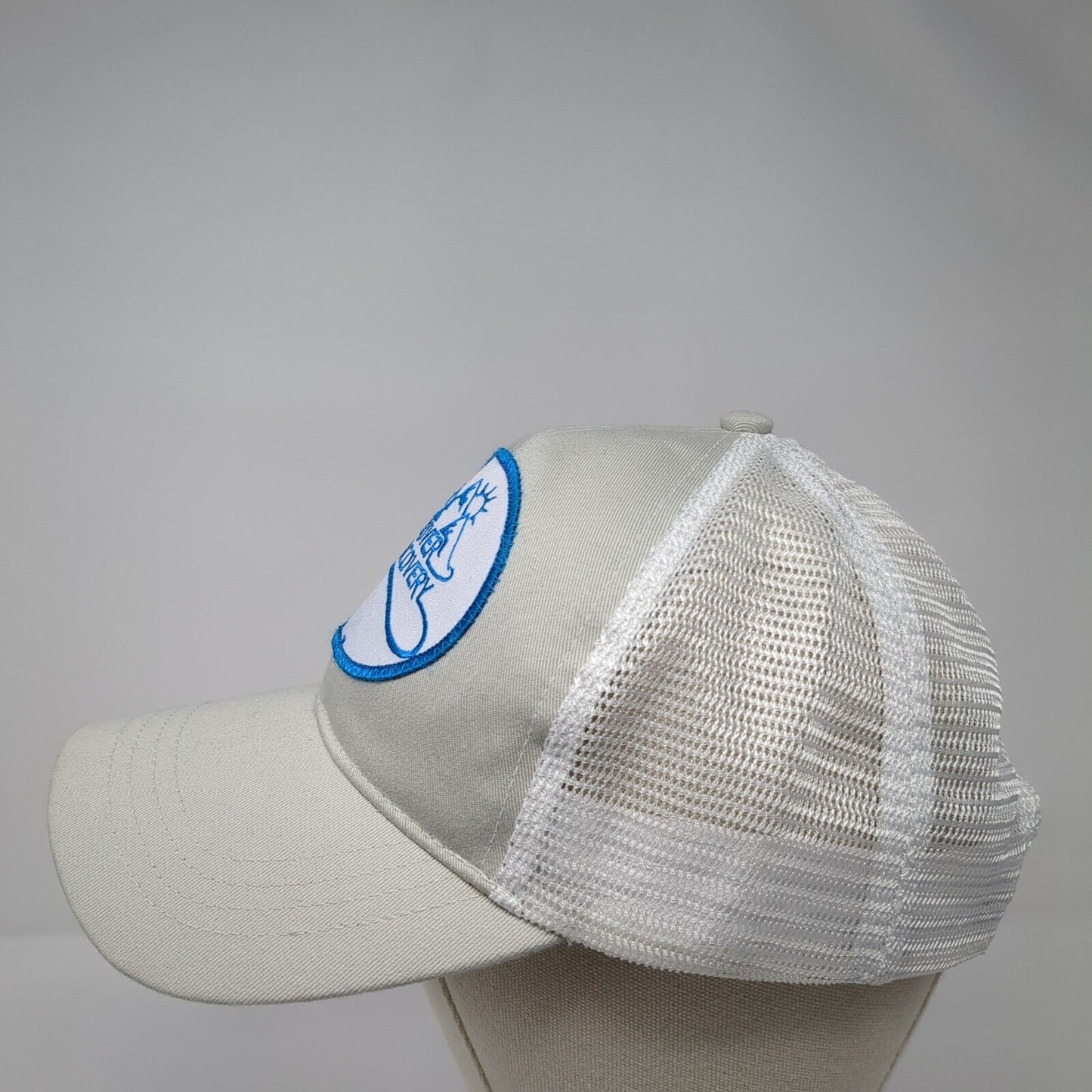 River Discovery Snapback Trucker Hat Gray OS Adjustable Mesh Back Econscious