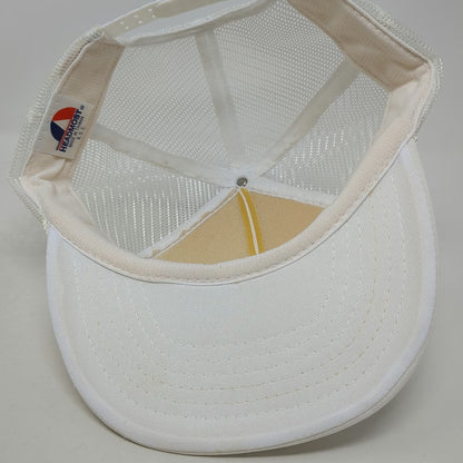 Headmost Fleetwood Trucker Hat White One Size Mesh Snapback Foam Front Rope