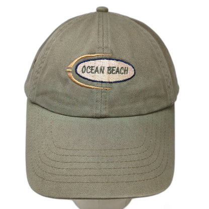 Royal Baseball Cap Green One Size Ocean Beach Embroidery Strapback Cotton Hat