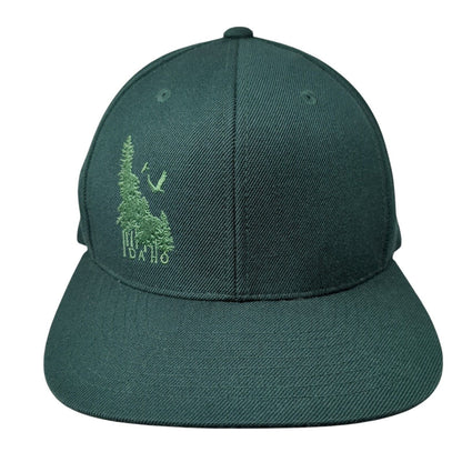 Idaho Snapback Hat Green One Size Embroidered The Classics Yupoong
