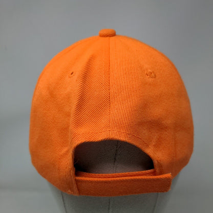 choKoLids Strapback Hat Orange OSFA Adjustable 6 Panel Blank Polyester