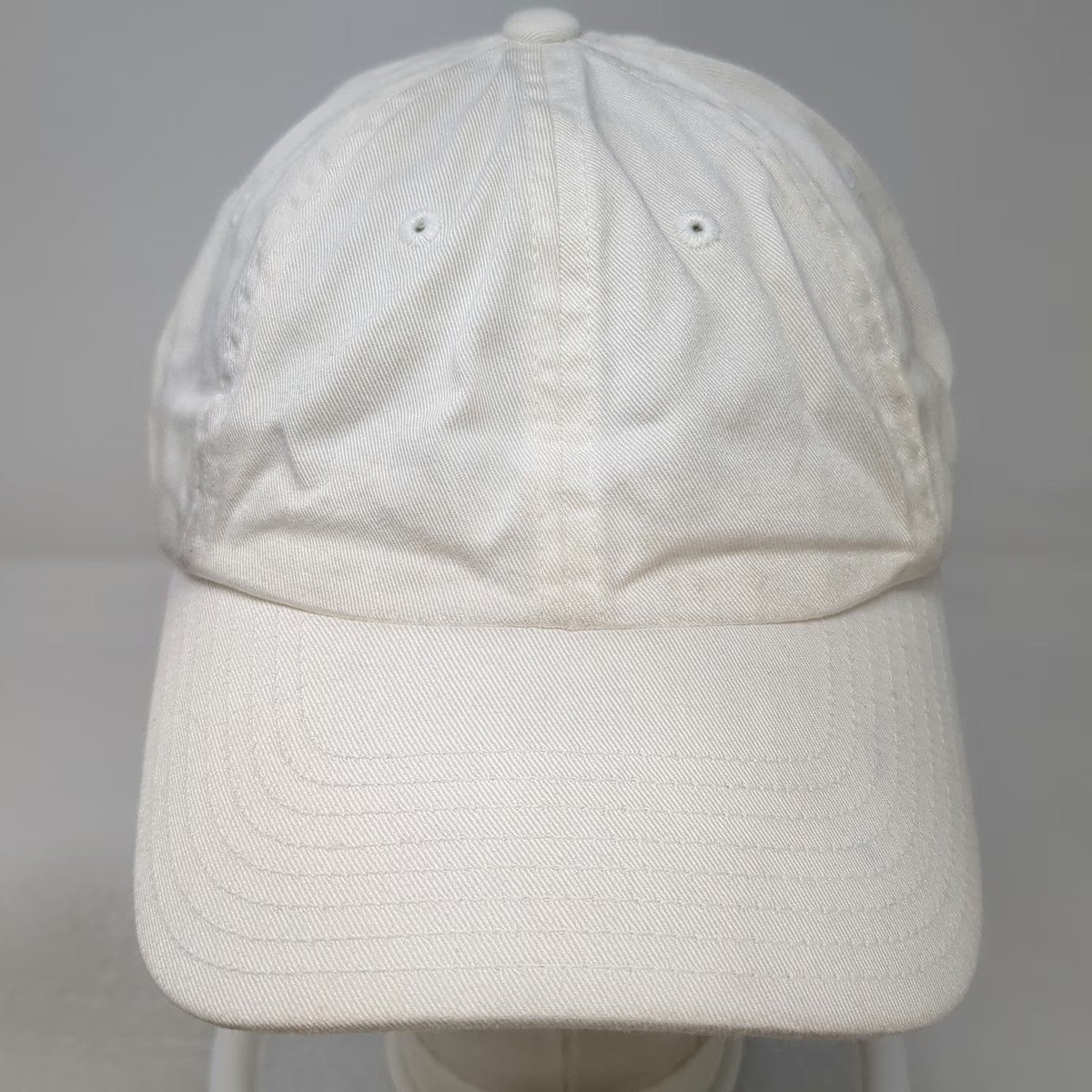 American Needle Baseball Cap White One Size Bamboo Cotton Slideback Plain Hat