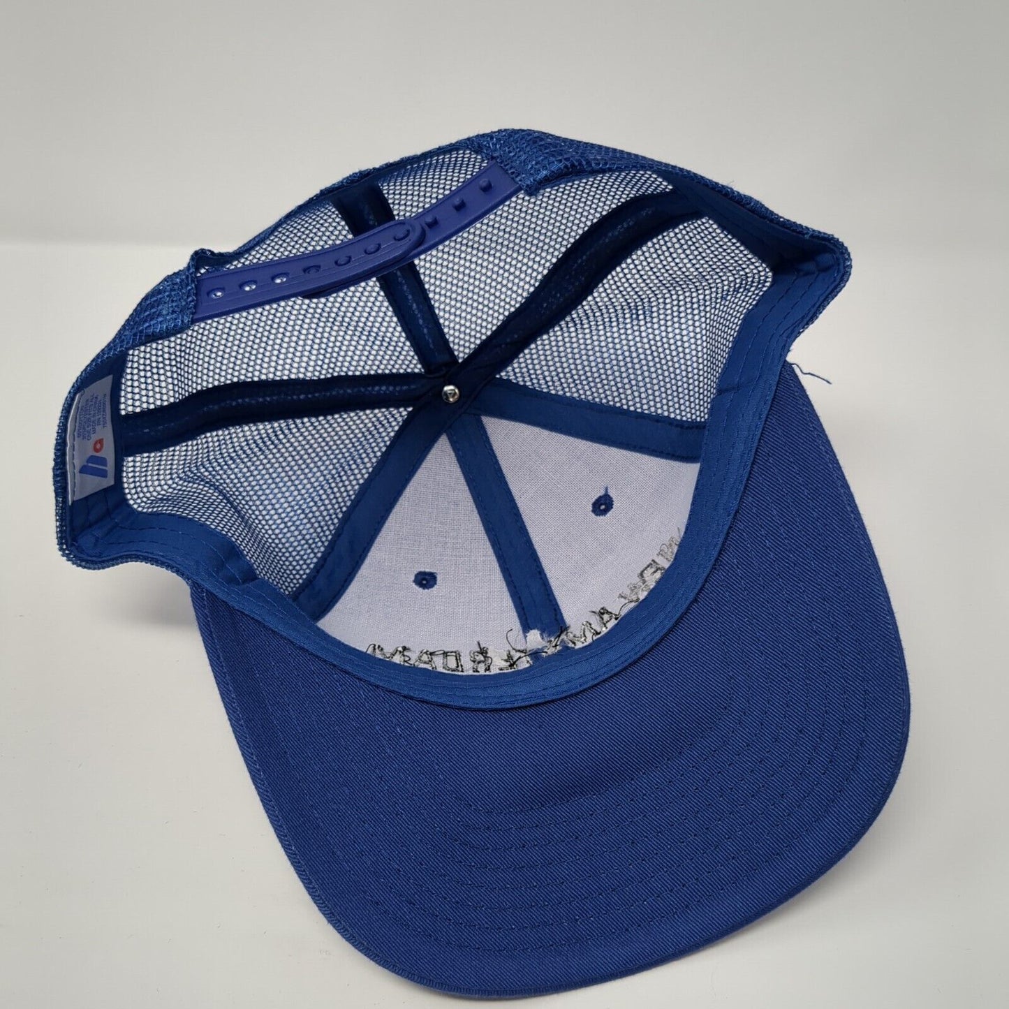 New Amsterdam Snapback Mesh Back Trucker Hat Blue One Size Mesh Back