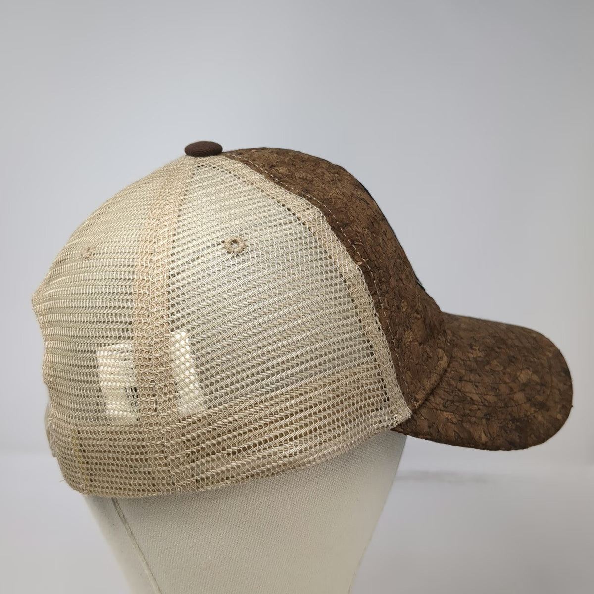 Invasion Trucker Hat Brown One Size Cork Cabo Mexico Anchor Patch Nautical Cap