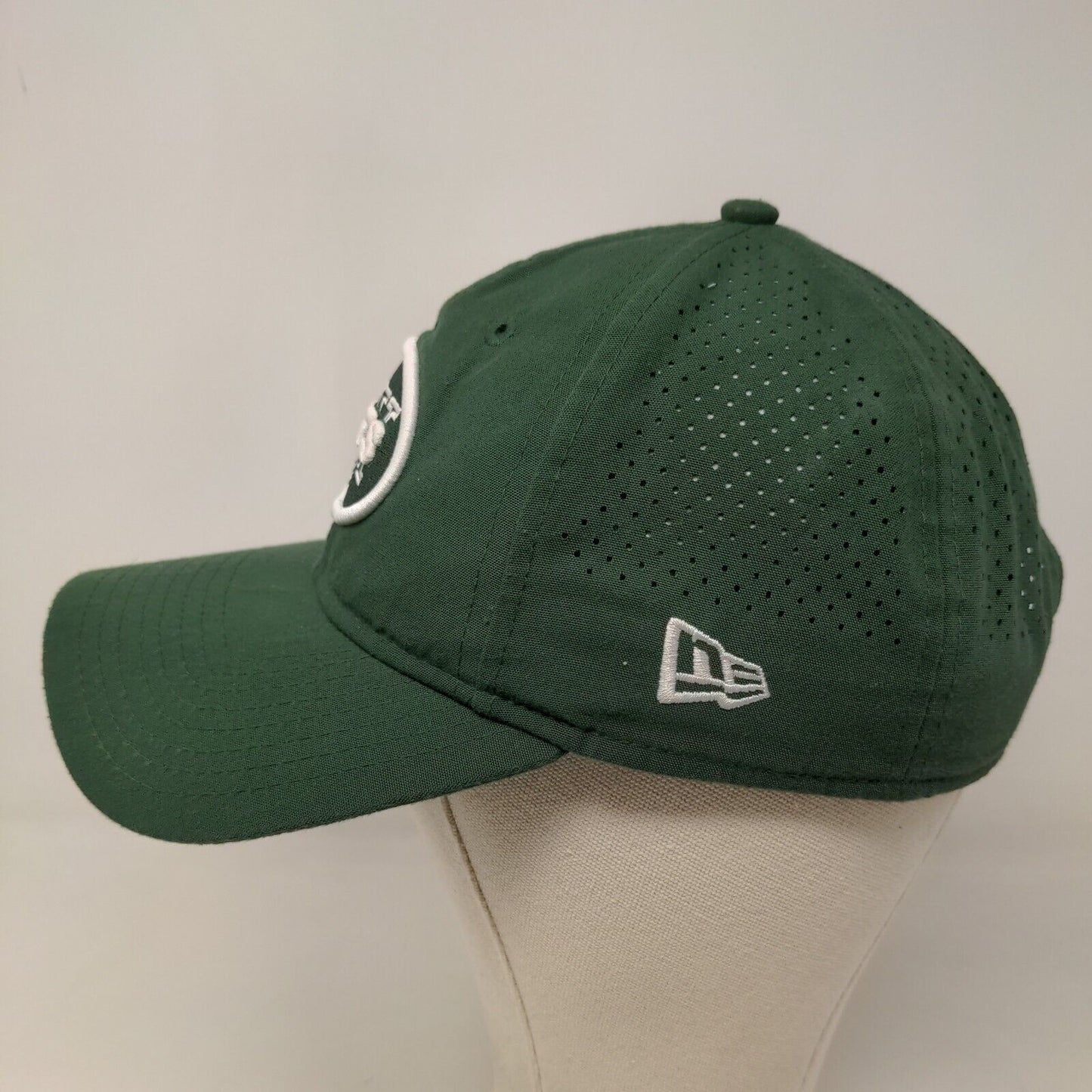 New Era Men's Slideback Mesh Back Hat Green New York Jets Embroidered Logo