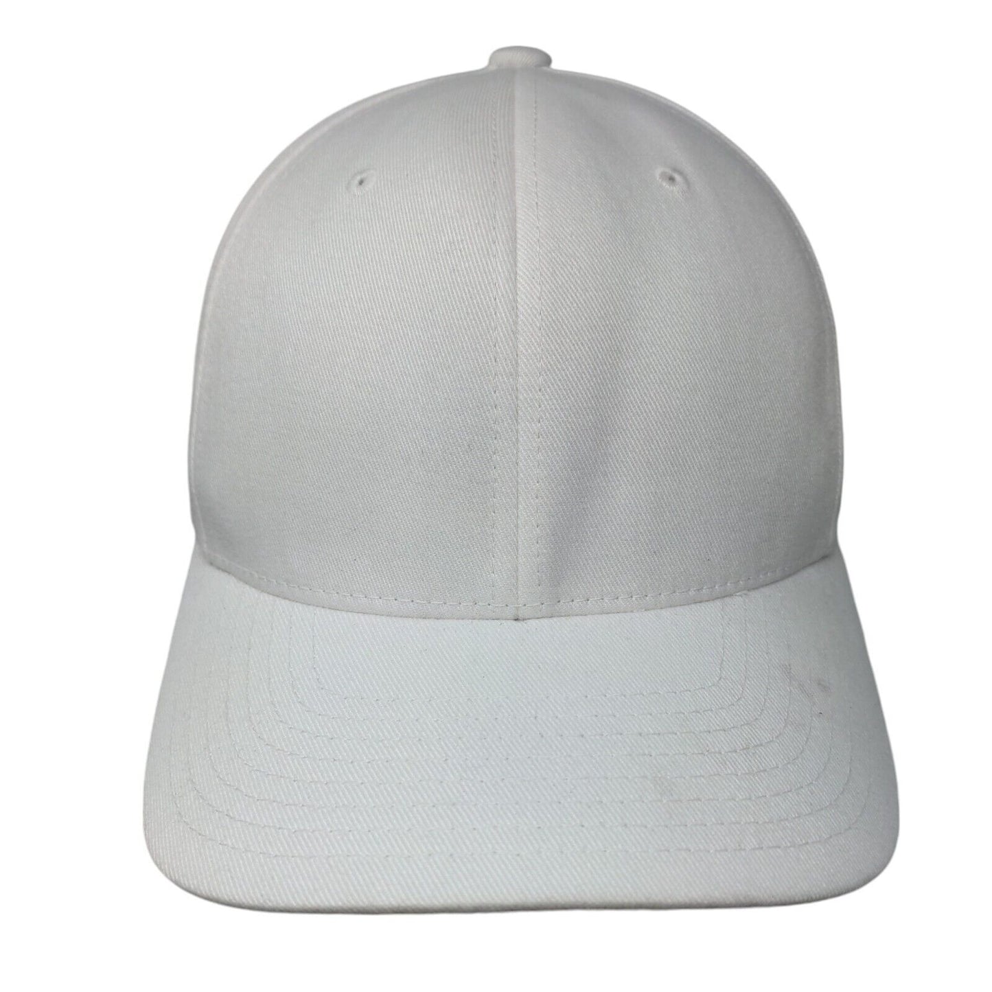 Flexfit Fitted Hat White Size L/XL Vented Holes 6 Panel Blank Yupoong
