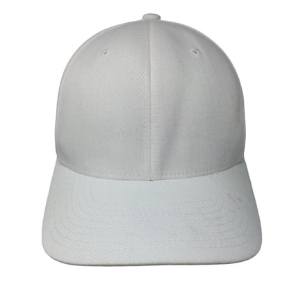 Flexfit Fitted Hat White Size L/XL Vented Holes 6 Panel Blank Yupoong