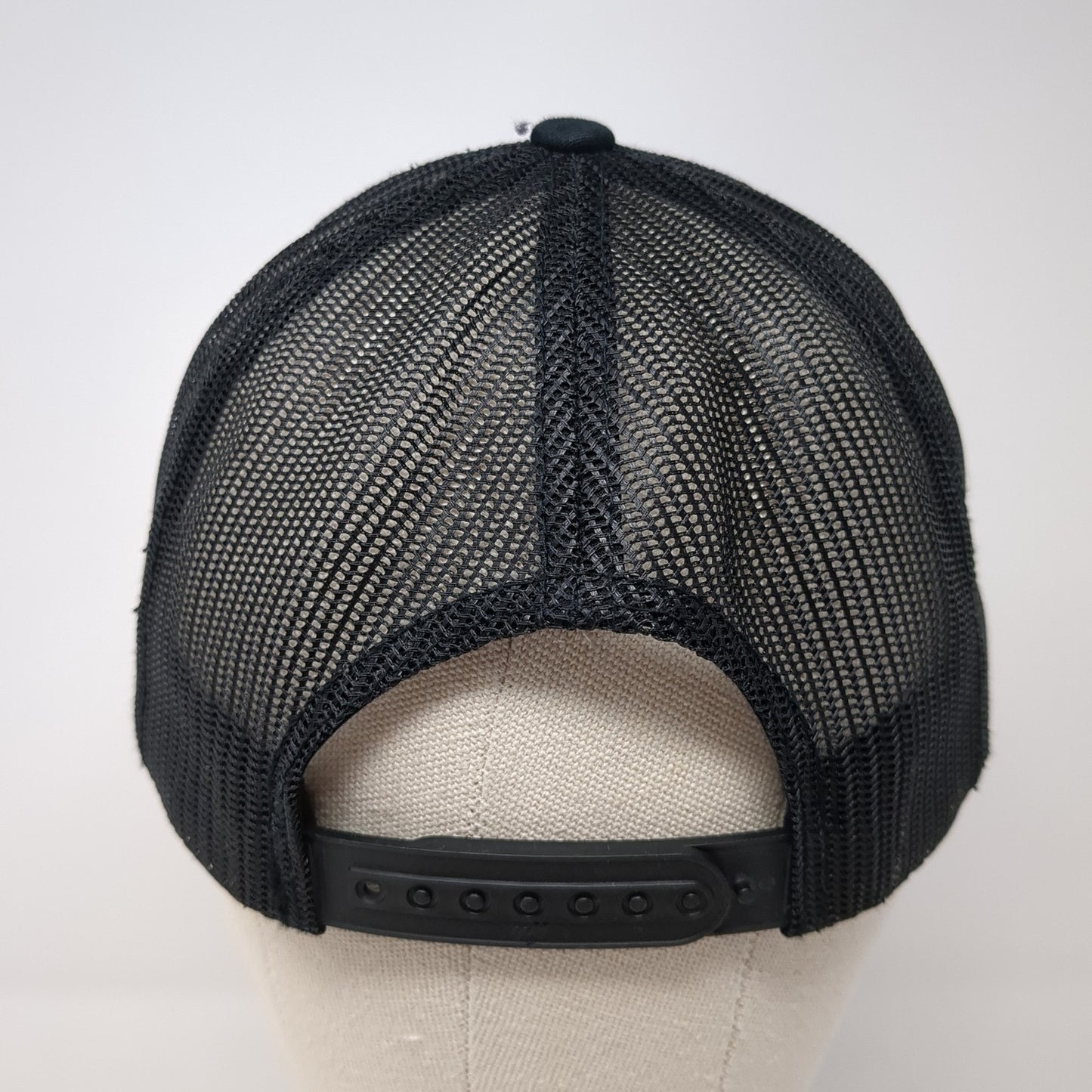 Wyoming Buffalo Patch Snapback Trucker Hat Black One Size Mesh Back