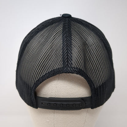 Wyoming Buffalo Patch Snapback Trucker Hat Black One Size Mesh Back