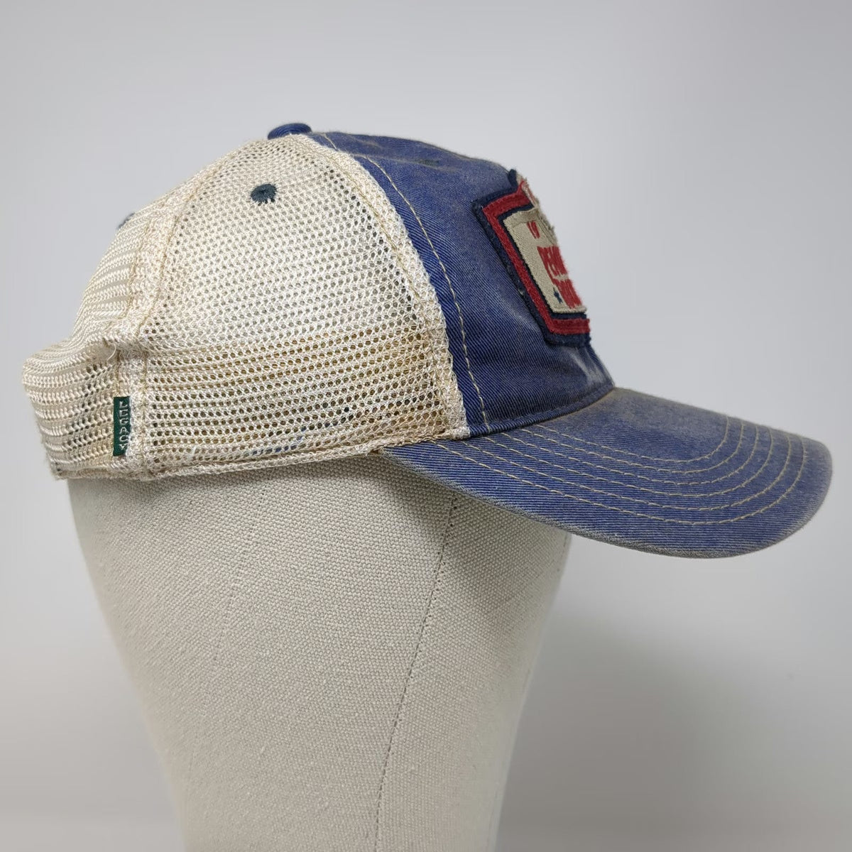 Legacy Pendleton Round-Up Trucker Hat Gray Beige Red OSFM Snapback Mesh Patch