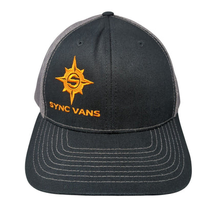 Sync Vans Snapback Trucker Hat Black One Size Mesh Back Richardson