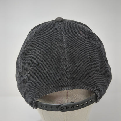Alaska Snapback Rope Hat Black One Size Corduroy Solid Embroidered