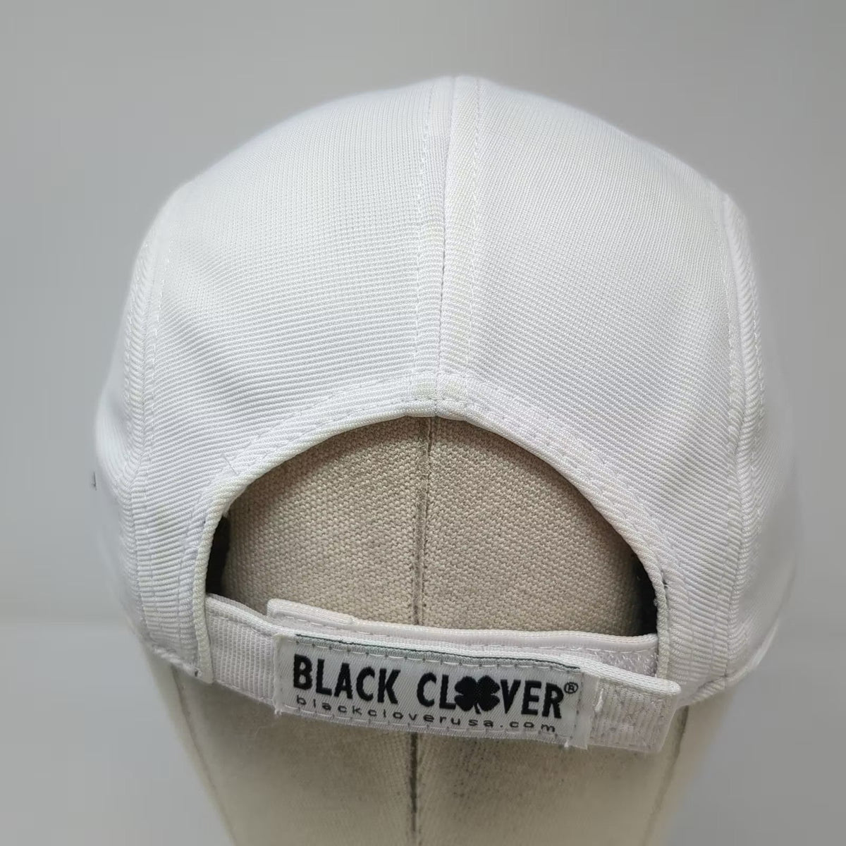 Black Clover White 5 Panel Hat One Size Live Lucky Embroidered Adjustable Cap