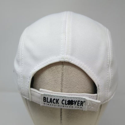 Black Clover White 5 Panel Hat One Size Live Lucky Embroidered Adjustable Cap