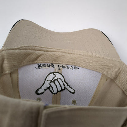 Hang Loose Hawaii Strapback Hat Tan OSFA Adjustable Embroidered 6 Panel Cotton