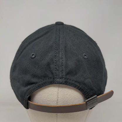 Tommy Hilfiger Slideback Hat Black One Size Adjustable Leather Strap