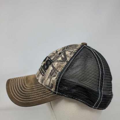 BPS Bass Pro Shops Slideback Trucker Hat Camouflage OS Mesh Back Gone Fishing