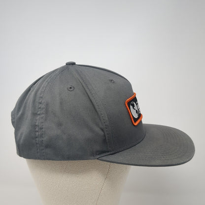 World Cycle & XC Ski Patch Snapback Hat Gray One Size Solid Outdoor