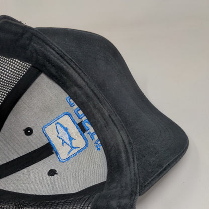 Costa del Mar Snapback Trucker Hat Black One Size Embroidered Mesh Back