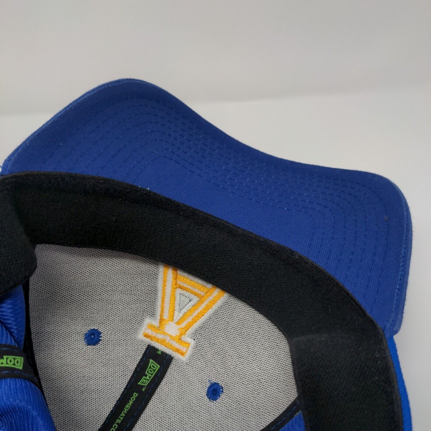 Letter A Bobcats Fitted Hat Blue M/L Embroidered Dome A-Flex 6 Panel