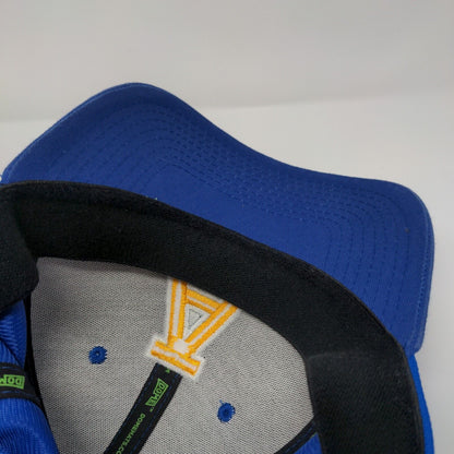 Letter A Bobcats Fitted Hat Blue M/L Embroidered Dome A-Flex 6 Panel