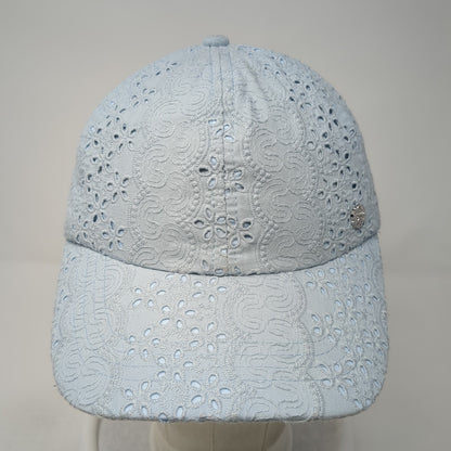 Unbranded Baseball Cap Blue One Size Adjustable Self Tie Bow Eyelet Blank