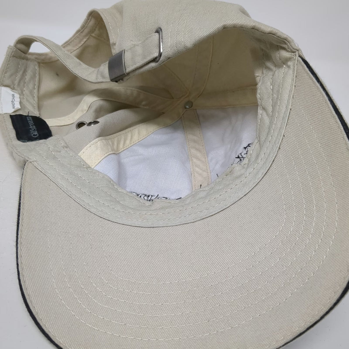 Gulfstream Baseball Cap Brown Black One Size Slideback Cotton Embroidered Hat