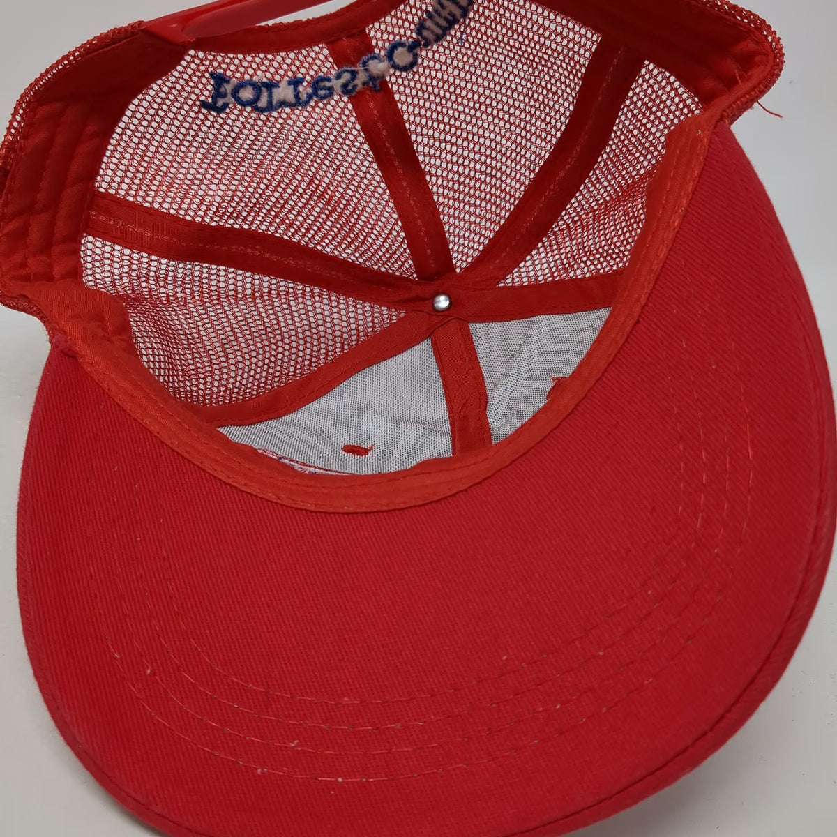 Bubba Gump Shrimp Co Trucker Hat Red One Size Forrest Movie Mesh Snapback Logo