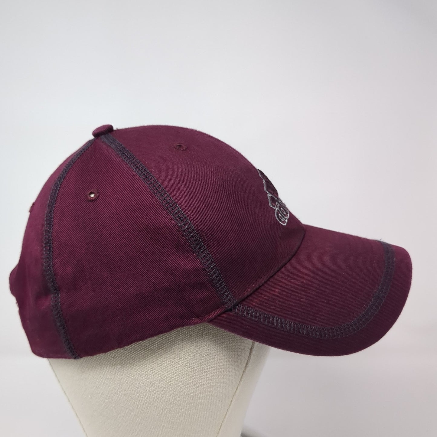 Adidas 3 Stripes Strapback Hat Red One Size Adjustable Embroidered Logo