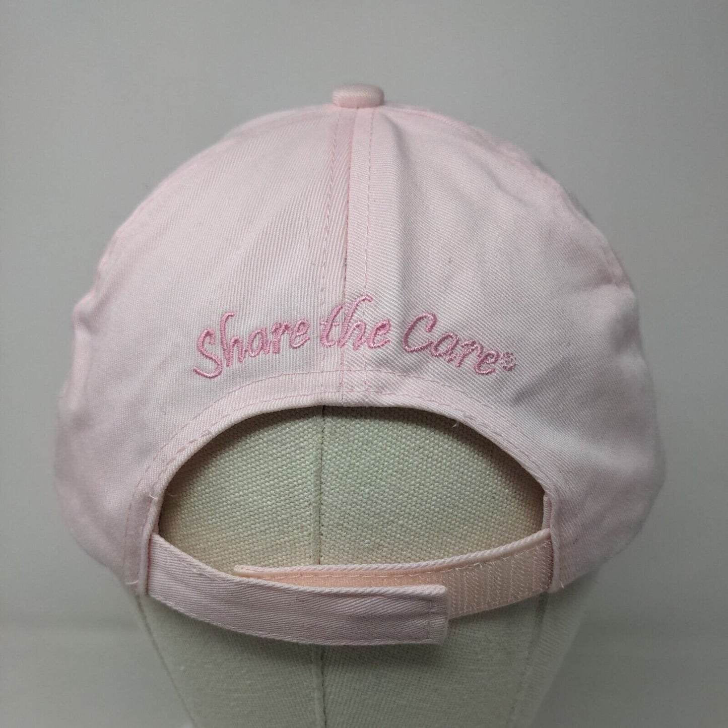 Share the Care Women's Strapback Hat Pink 100% Cotton Breast Cancer Awareness