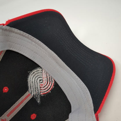 Portland Trail Blazers NBA Adidas Baseball Cap Red M Stretch Fit Logo Team Hat