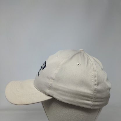 St. Maarten The Friendly Island Strapback Hat Tan OSFA Embroidered