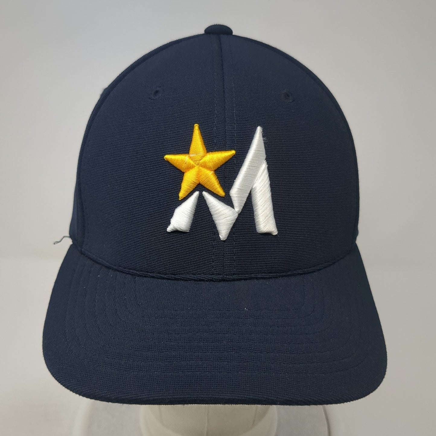 M Fitted Baseball Cap Blue Size 8 Lightweight Embroidered Pacific Headwear