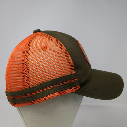 Bhakti Chai Trucker Hat Brown Orange One Size Mandala Patch Mesh Back Snapback